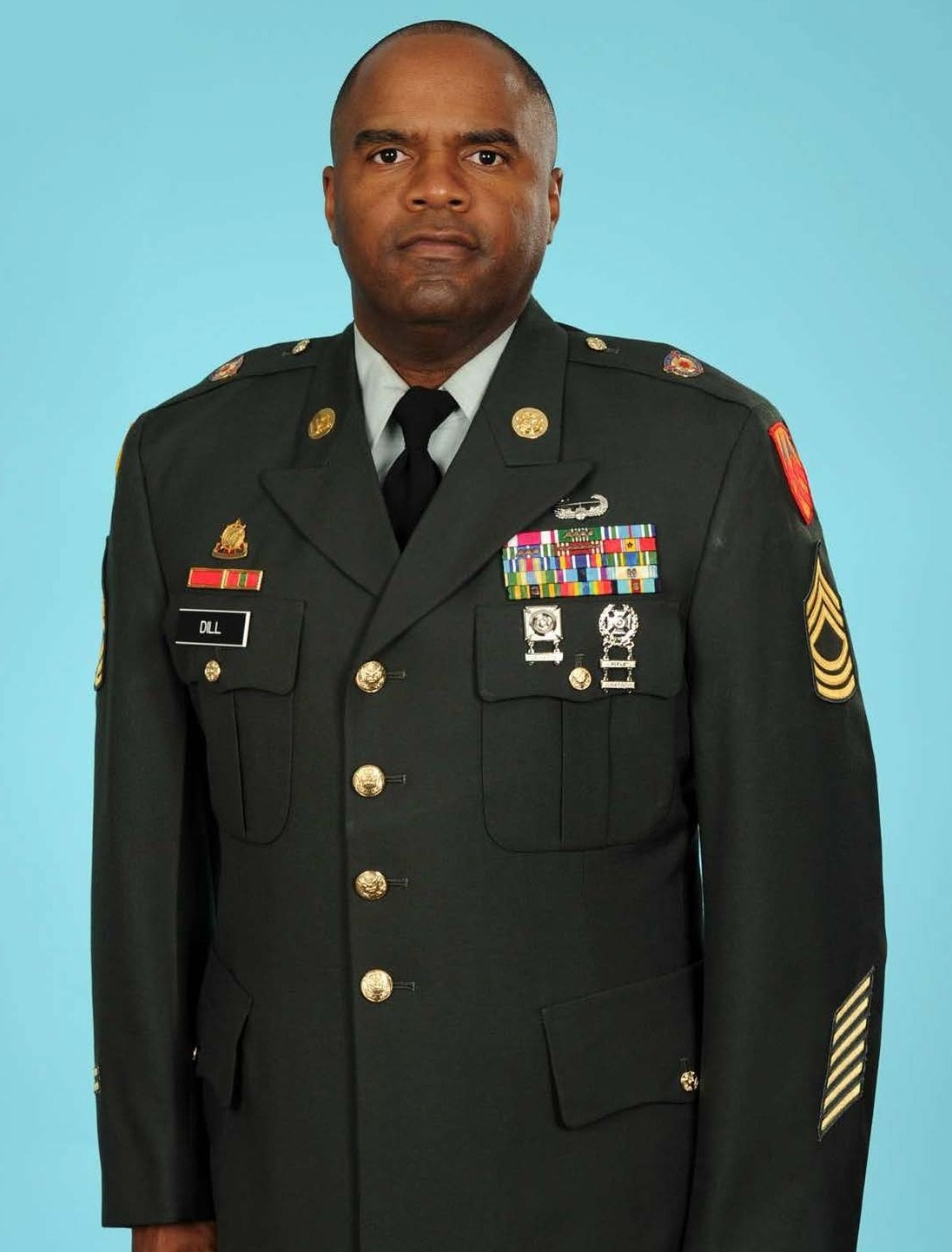 Photograph of Tony Dill in full army uniform 