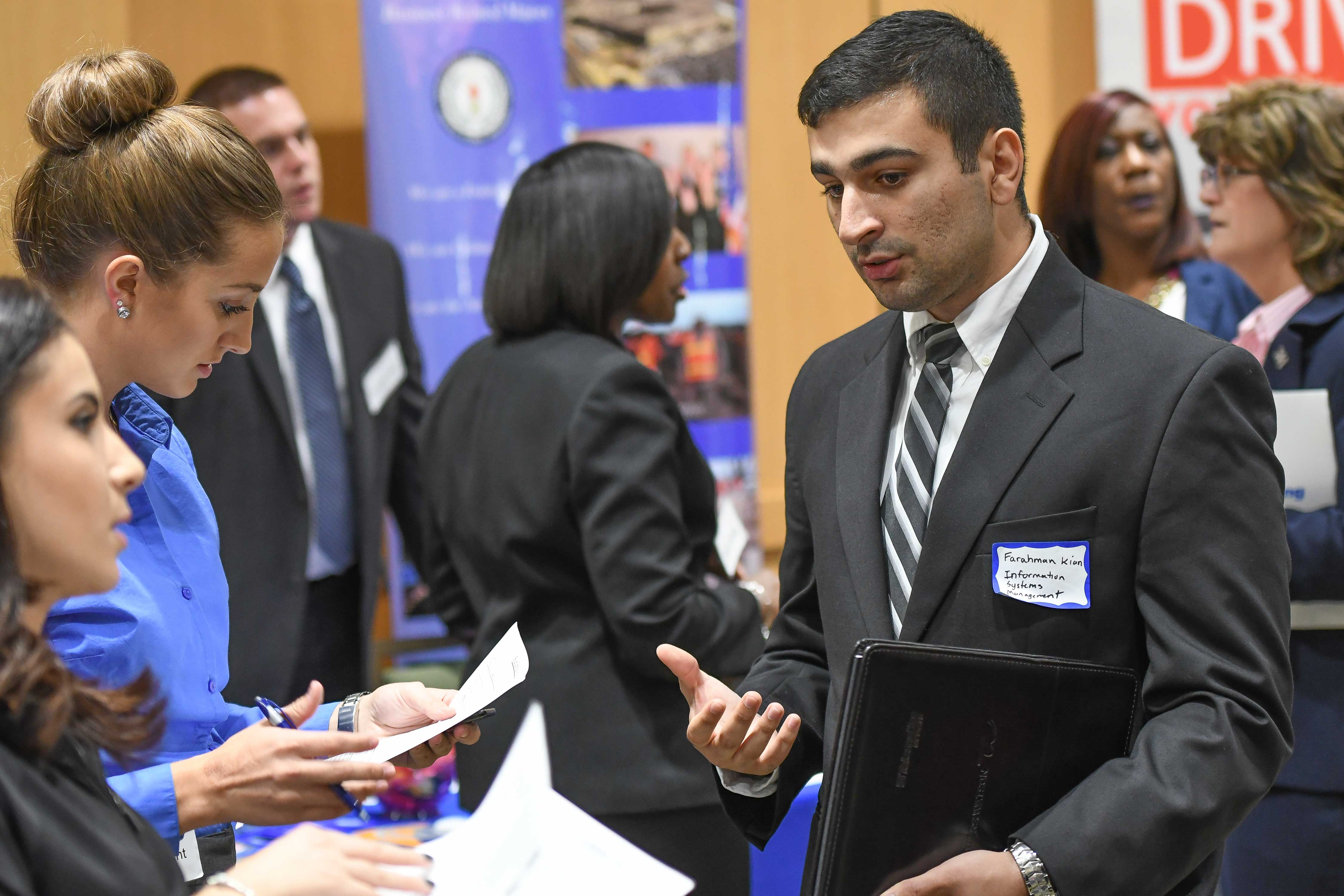 Technology, Information Systems and Analytics student at career fair