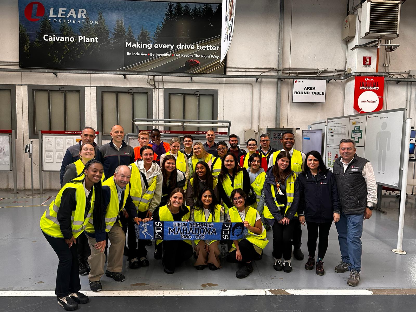 Study aboard students at Lear plant