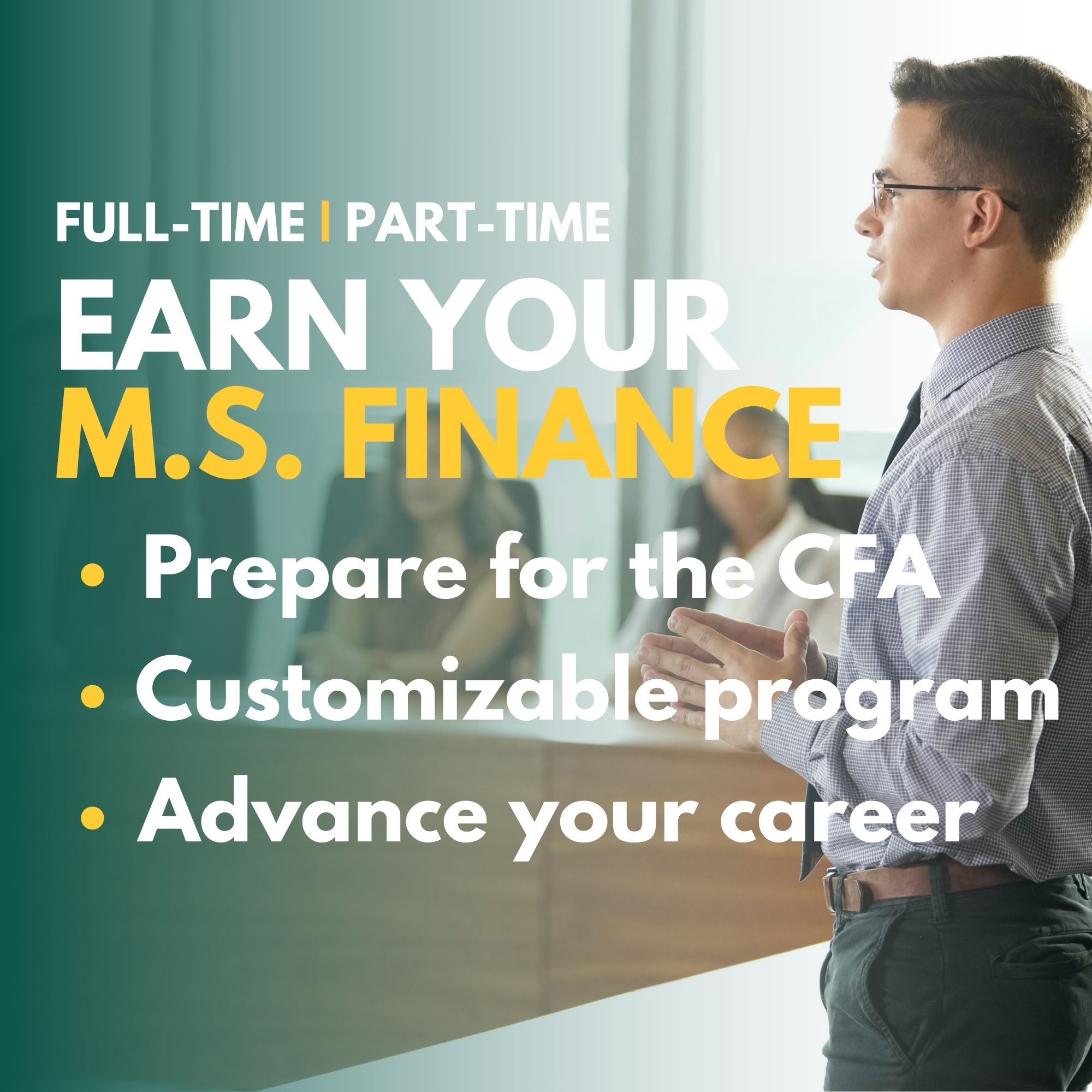 Build your future on the cutting edge of the world of finance, with the data-driven M.S. in Finance.